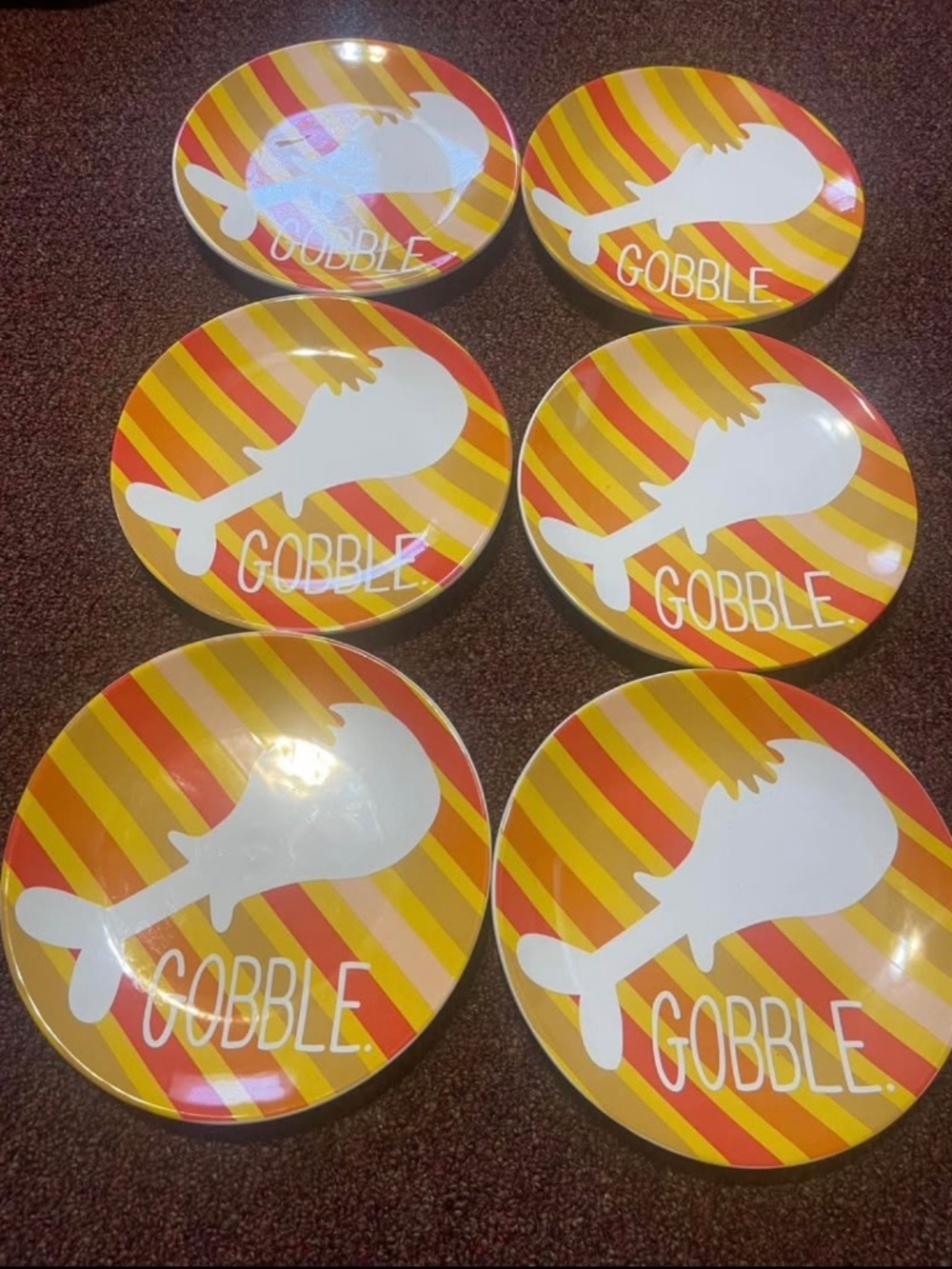 Coton Colors Retired Thanksgiving plate set